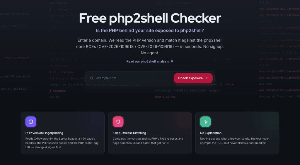 PHP2Shell Exploit Tooling Found on Exposed Attacker Server