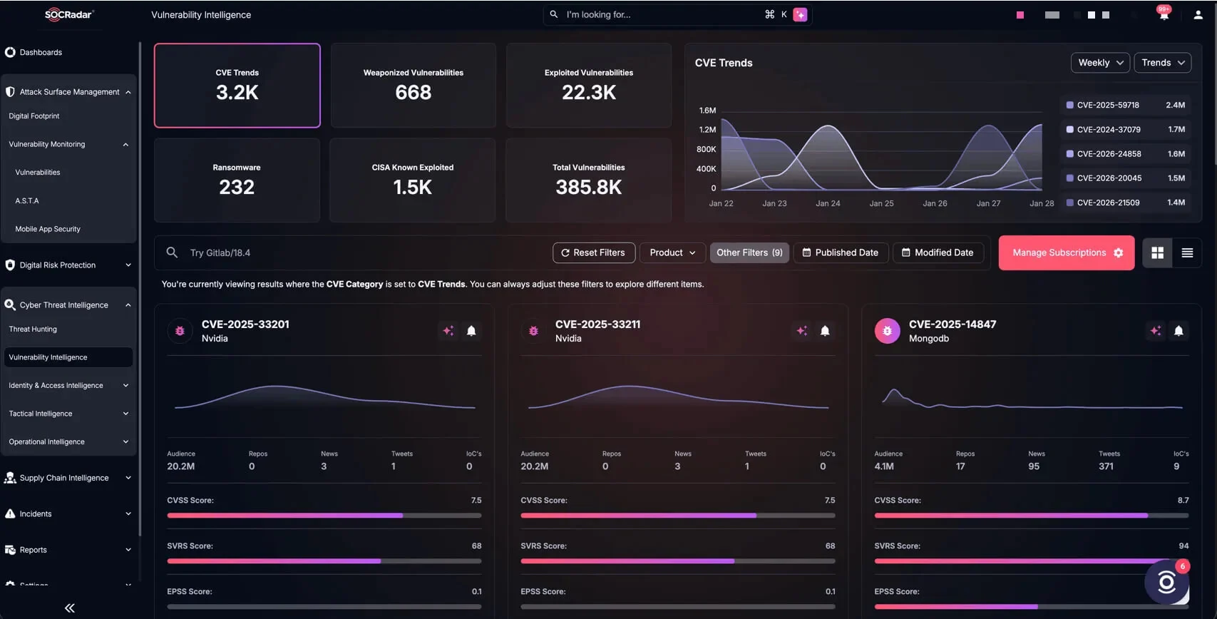 SOCRadar’s Vulnerability Intelligence